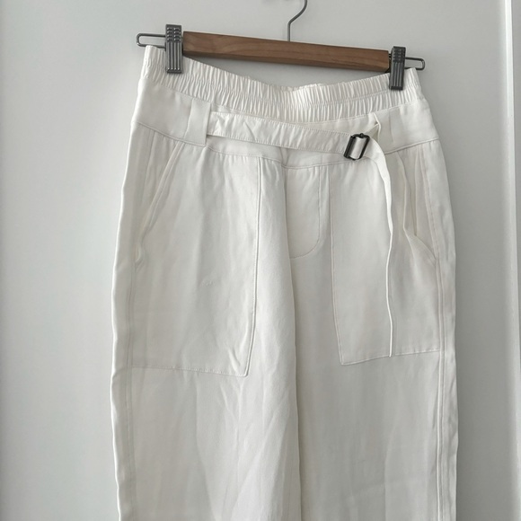 Helmut Lang Cropped Crepe Pants Size 00 - Picture 3 of 4
